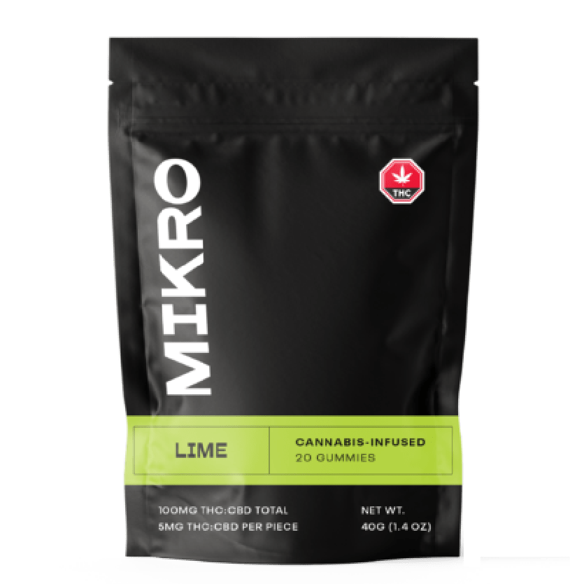 Mikro – 1:1 THC/CBD Gummies – 100mg – Lime | Leaf2Go Canada